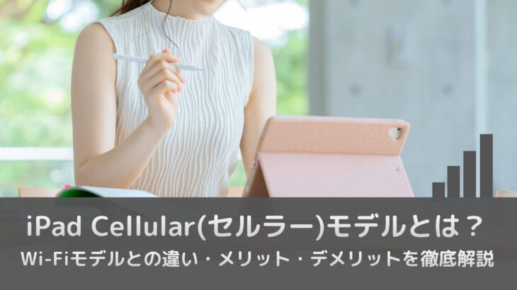 iPad Cellular(セルラー)モデルとは？Wi-Fiモデルとの違い・メリット・デメリットを徹底解説